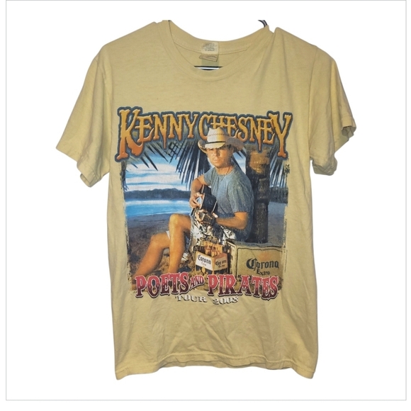 Gildan Other - Kenny Chesney Poets and Pirates Tour 2008 Band Tee Small Country Concert Shirt